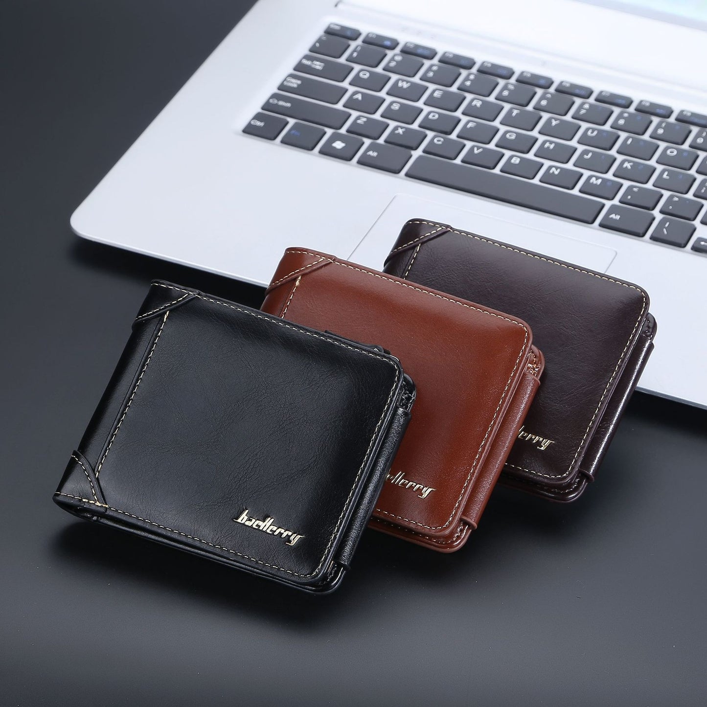 Wallet Men's Short Multi Card Position Three Fold Zipper Zero Wallet Fashion Thin Card Bag Men