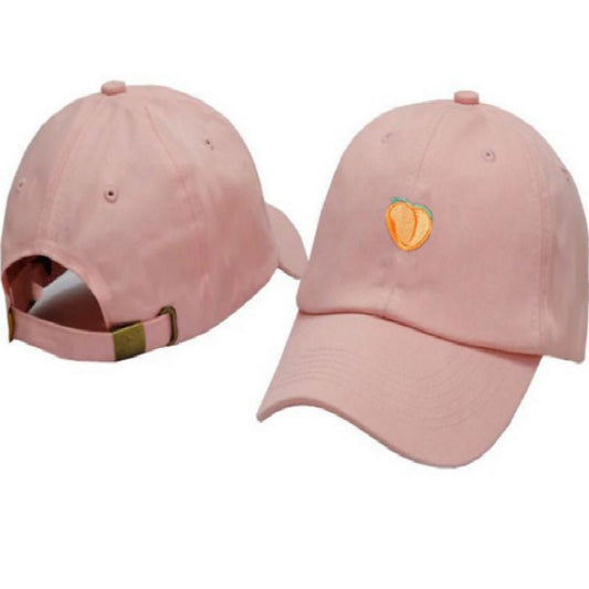 Peach Embroidery Peaked Cap For Women