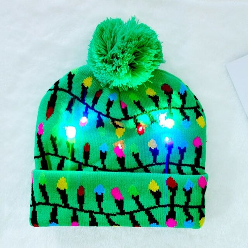 10 Designs LED Christmas Hats Beanie