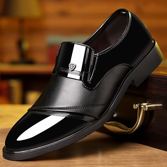 High end shiny business dress leather shoes, height increasing set feet, suit shoes, men's shoes