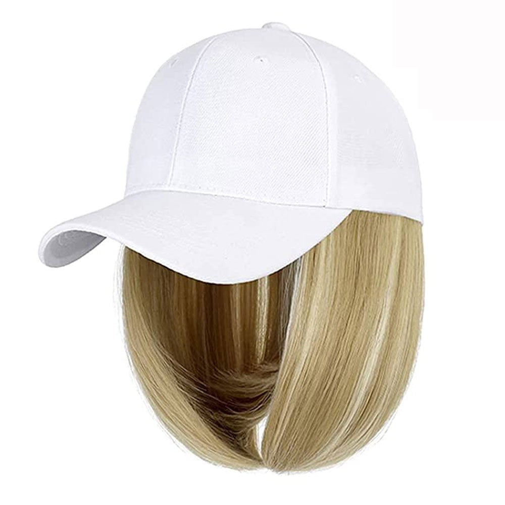 Wig Women's Hooded Wig European and American Personalized Short Straight Hair Chemical Fiber Wig Multi Color Wigs Headcover