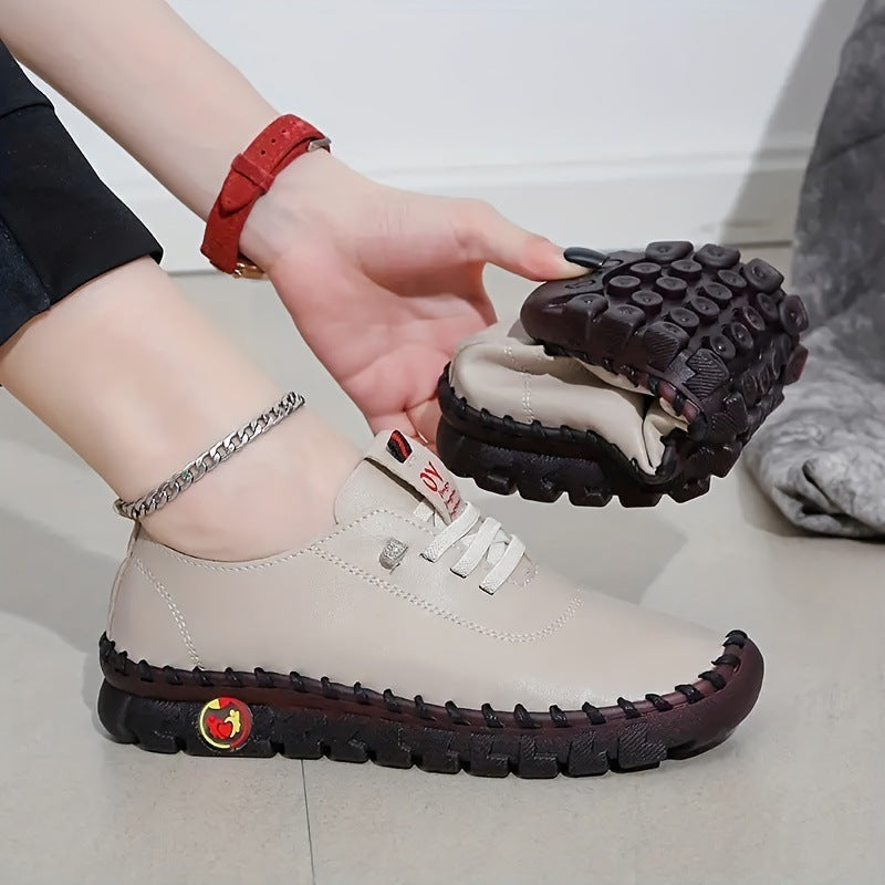 Handmade Stitching Women's Shoes Beef Tendon Soft Bottom