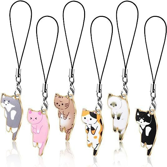 Youte Cat Kawaii Mobile Pendant with Cute Cat Backpack Wallet Keychain Pendant Accessories