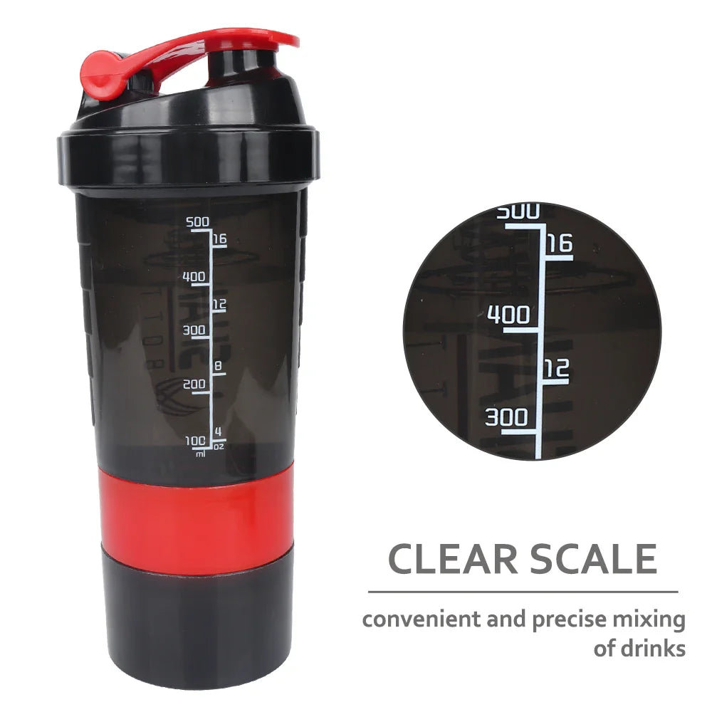 500ml Protein Shaker Bottle – BPA-Free Gym Fitness Water Bottle, Leak-Proof & Mixing Ball – Ideal for Pre/Post Workout