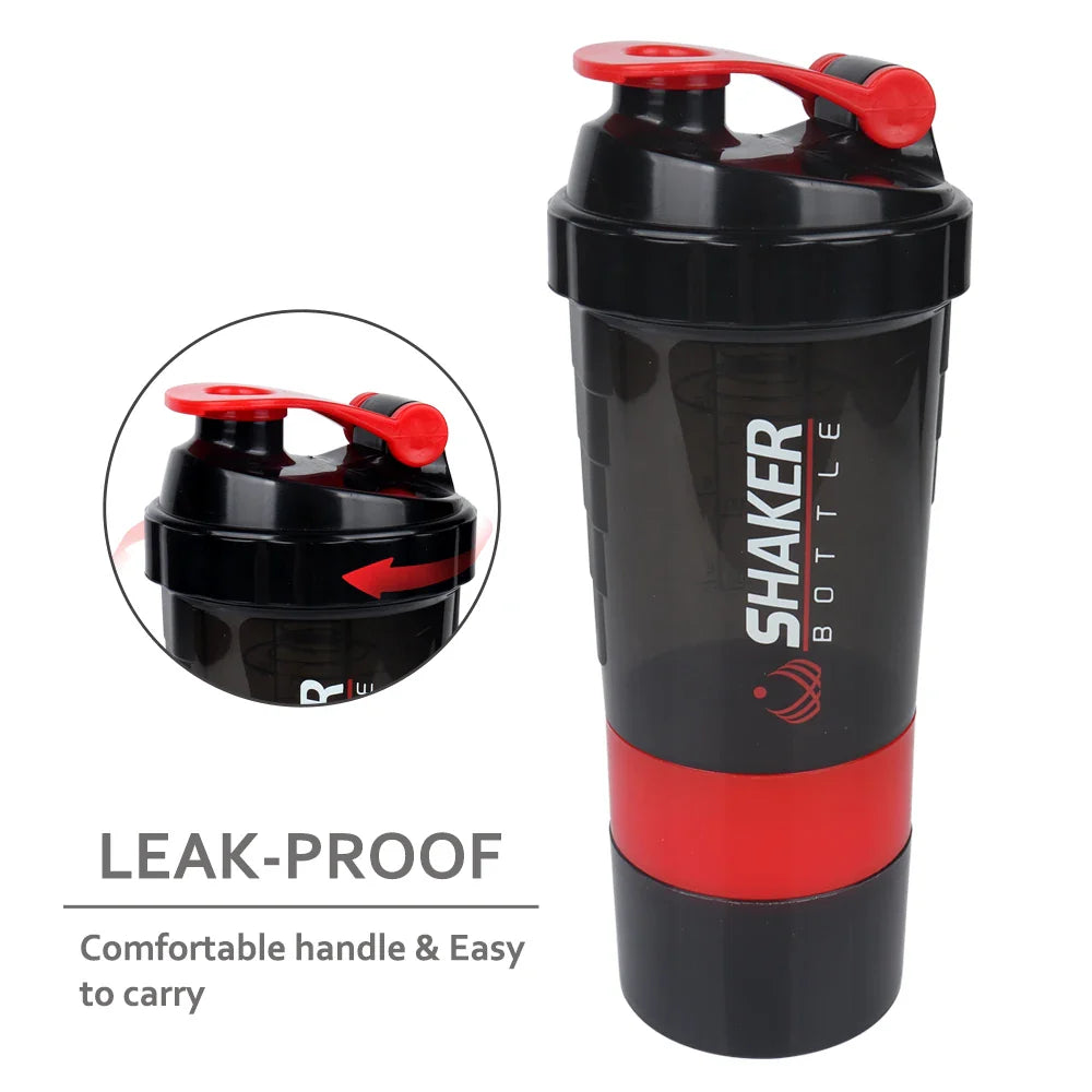 500ml Protein Shaker Bottle – BPA-Free Gym Fitness Water Bottle, Leak-Proof & Mixing Ball – Ideal for Pre/Post Workout