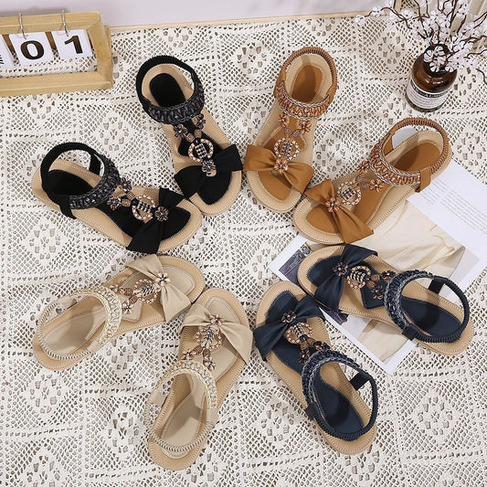 Viscose Shoes Round Toe Frosted Platform Low-top Sandals