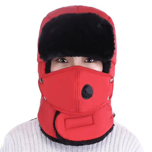 Fashion Trooper Hat Unisex Winter Trapper Cap Ear Flap Hat With Mouth