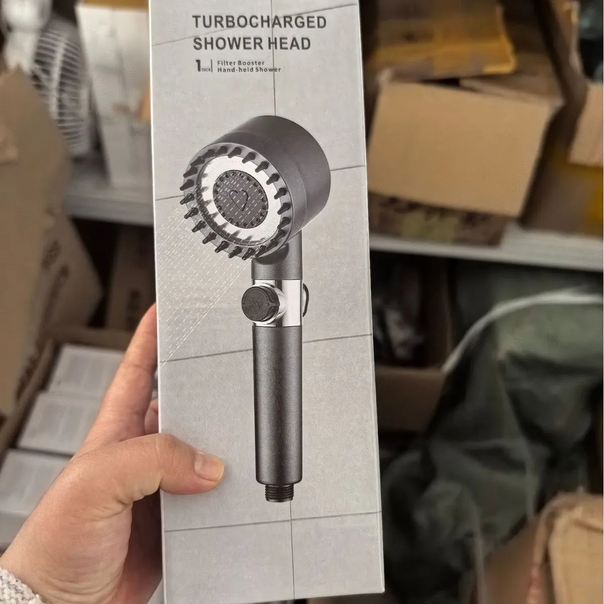🚿 Three-Speed Adjustable Shower Head – Portable High-Pressure Shower Filter with Head Massage Function | Bathroom Accessories Essential