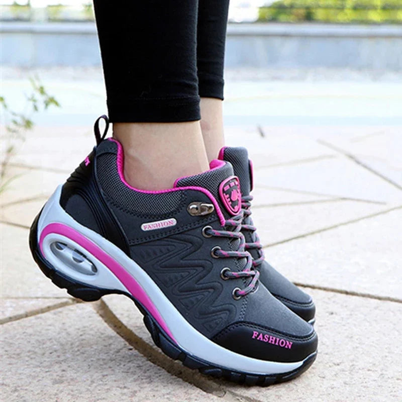 "Women's Fashion Platform Sneakers – Non-Slip Outdoor Hiking & Running Shoes"