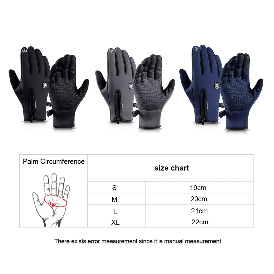 Winter Thermal Gloves Waterproof Windproof Outdoor Sports Warm Cycling