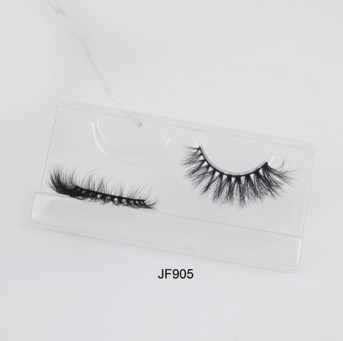 Fake Mink Eye Lash with Custom Eyelash Box 3D  Fluffy Mink Eyelash Full Strip Eye Lashes with applicator