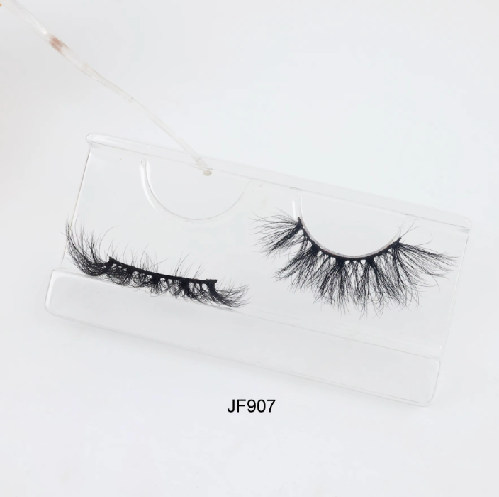 Fake Mink Eye Lash with Custom Eyelash Box 3D  Fluffy Mink Eyelash Full Strip Eye Lashes with applicator