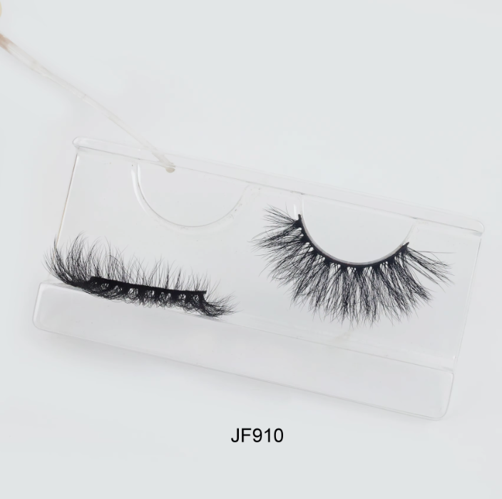 Fake Mink Eye Lash with Custom Eyelash Box 3D  Fluffy Mink Eyelash Full Strip Eye Lashes with applicator