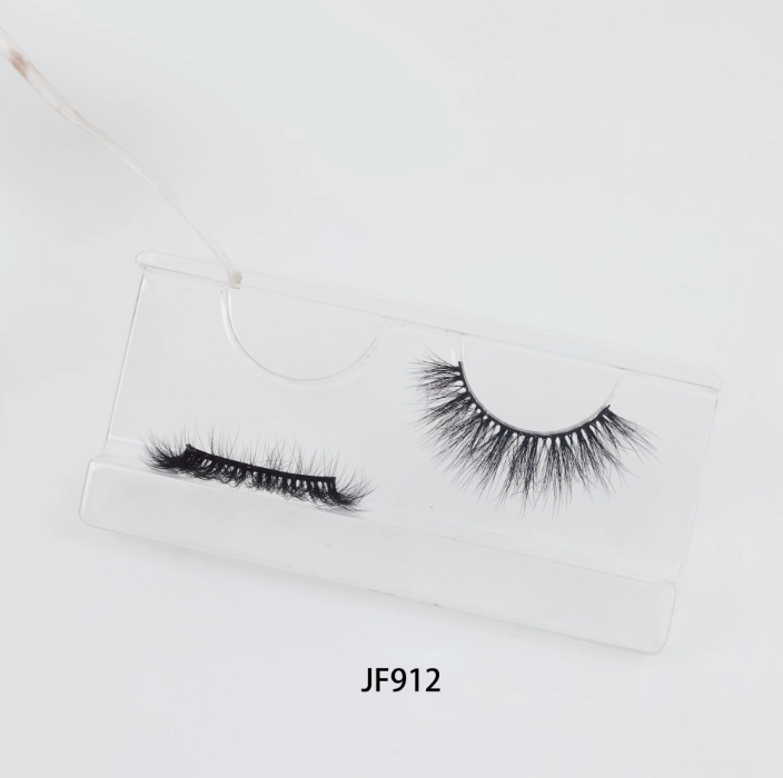 Fake Mink Eye Lash with Custom Eyelash Box 3D  Fluffy Mink Eyelash Full Strip Eye Lashes with applicator
