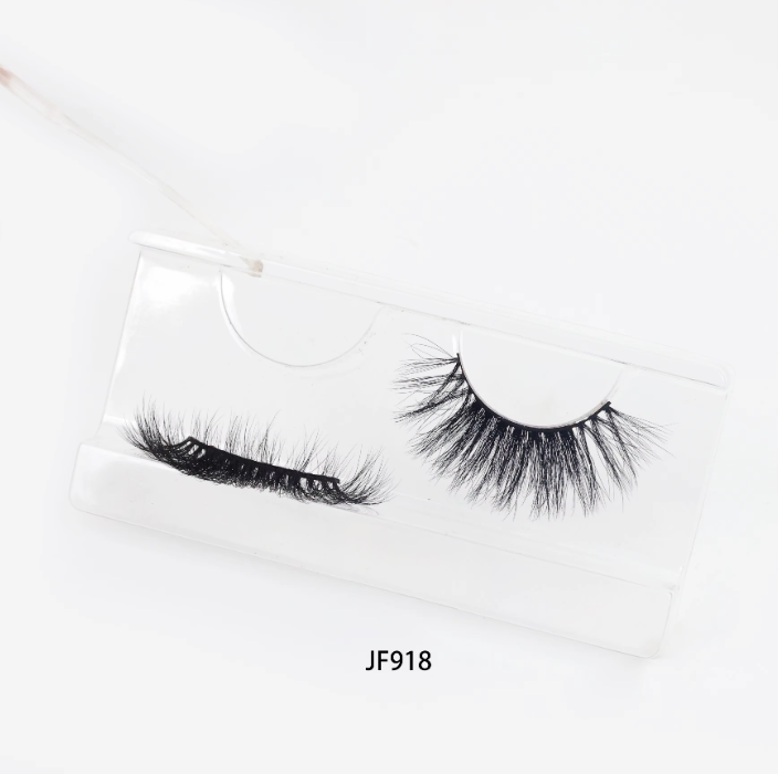 Fake Mink Eye Lash with Custom Eyelash Box 3D  Fluffy Mink Eyelash Full Strip Eye Lashes with applicator