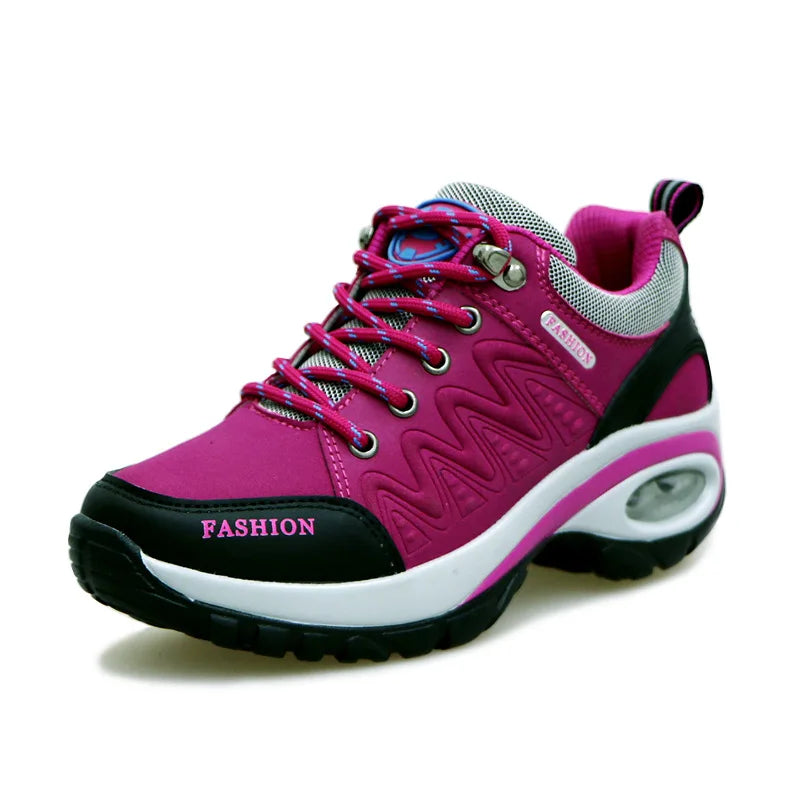 "Women's Fashion Platform Sneakers – Non-Slip Outdoor Hiking & Running Shoes"